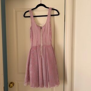Maje pink puffball fit flare dress Sz 2